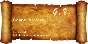 Grant Vivien névjegykártya